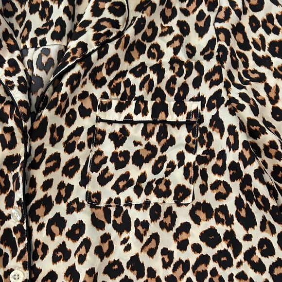 LOFT Leopard Print Pajama Set - Brown and Black - Picture 4 of 4
